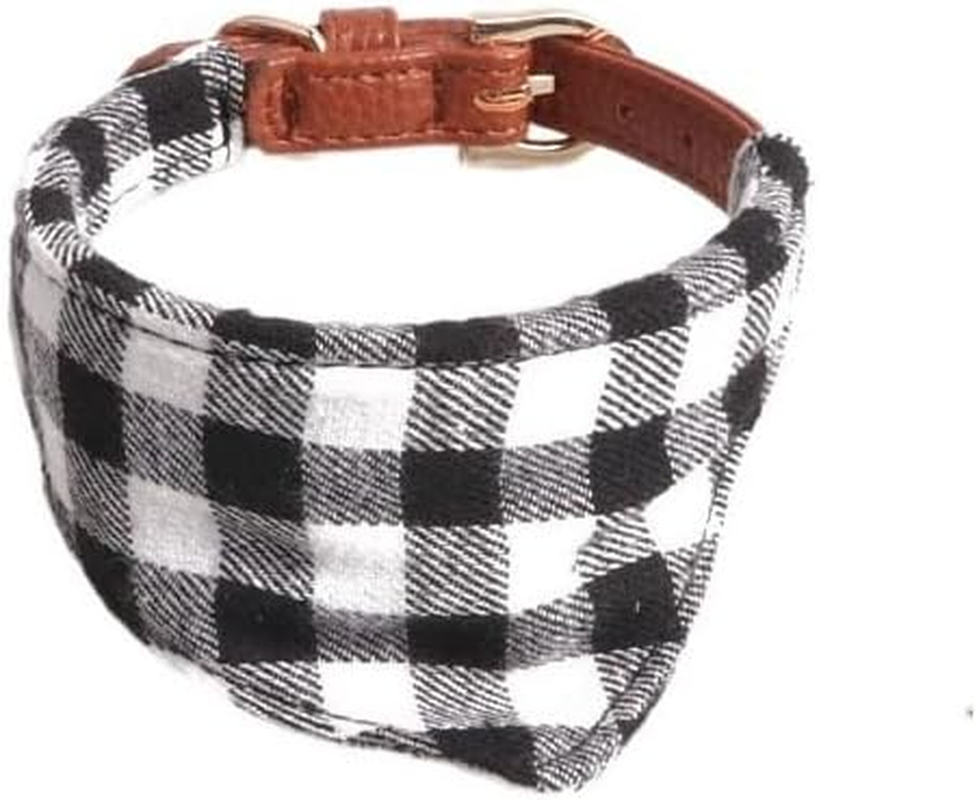 3 PCS Dog Collars for Small Puppy Collar and Leash Set, Bow Tie with Bell, Bandana Leather for Small Dogs Puppies and Cats (Black, M) image number 4