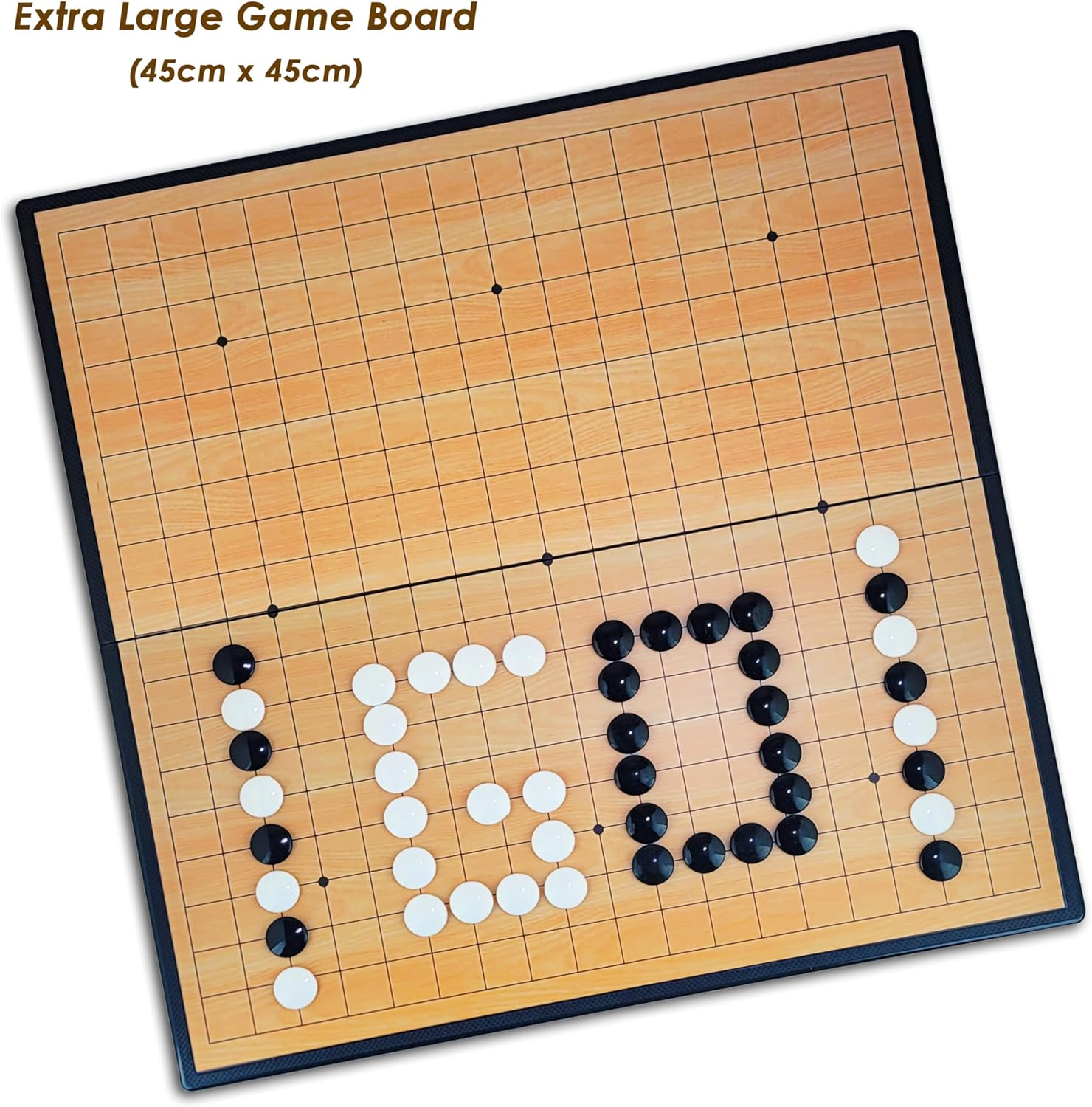 Extra Large GO Game Set, 45Cm X 45Cm Folding Board 19 X 19 Grids 361 Magnetic Pieces Portable Large Weiqi image number 6