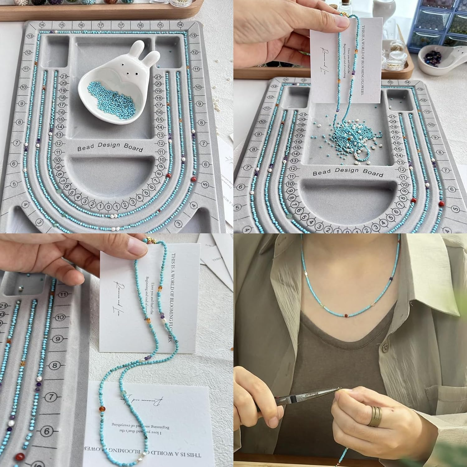Bead Plate, Measuring Plate, Jewelry Design Tray, Suitable for Necklace, Jewelry Production, Measurement, DIY Production
