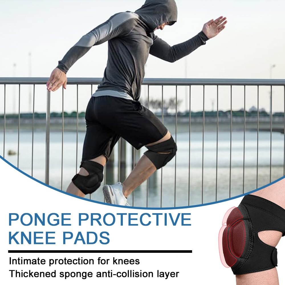 Knee Pads Knee Brace, Adjustable Kneeling Pad, Anti-Slip Kneeling Cushion, Knee Protectors Cushion with Thick EVA Foam Padding for Men and Women Gardening, Carpet (1 Pair) image number 4