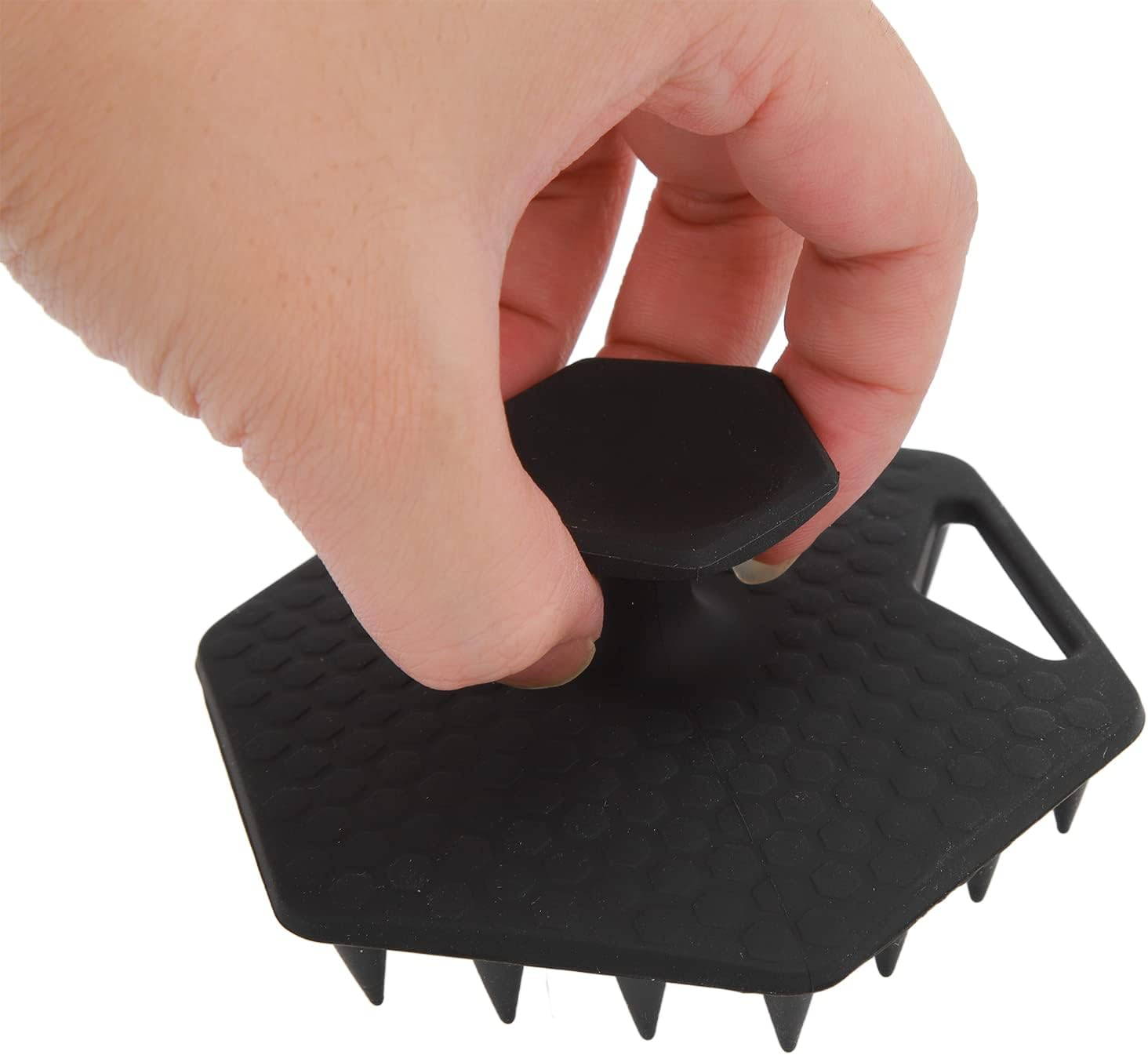 Silicone Beard Scrubber for Men, Facial Hair Exfoliator & Brush, Deep Cleans, Unclogs Pores, Promotes & Removes Beardruff, Face Scrubber Exfoliator Face Brush (Black) image number 2
