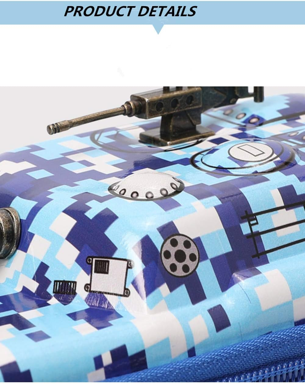 UROVO Pencil Case Large Capacity with Compartments Tank Pen Pouch Holder Waterproof EVA Organizer Stationery Box Camouflage Green image number 4