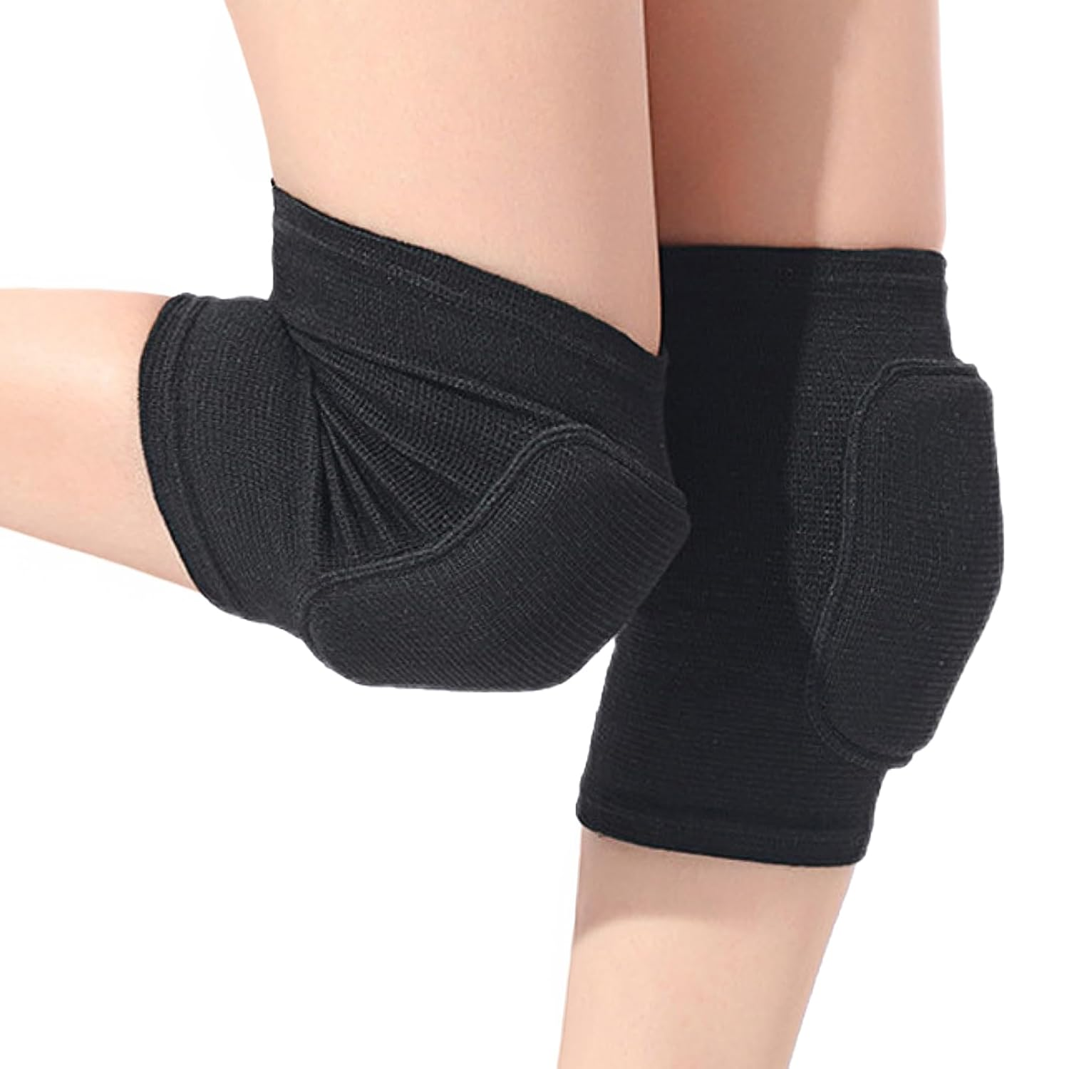 Unisex Knee Pads for Volleyball, Shock Absorption during Exercise, Thick Spongy Pads Protect the Knees, Anti-Slip Design, Be Suitable for Dance Training, Volleyball, and Other Sports (Black) image number 3