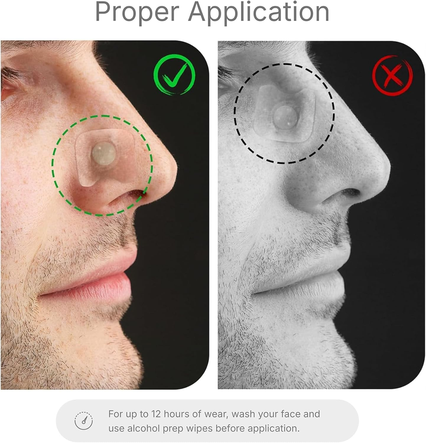 Nasal Strip, IGGDOQI 60 Pcs Anti-Snoring Sleep Nose Strips, Intake Breathing Nose Magnets, Boost Oxygen Intake, Reduce Snoring, Improve Sleep Quality, for Men & Women (Black) image number 6