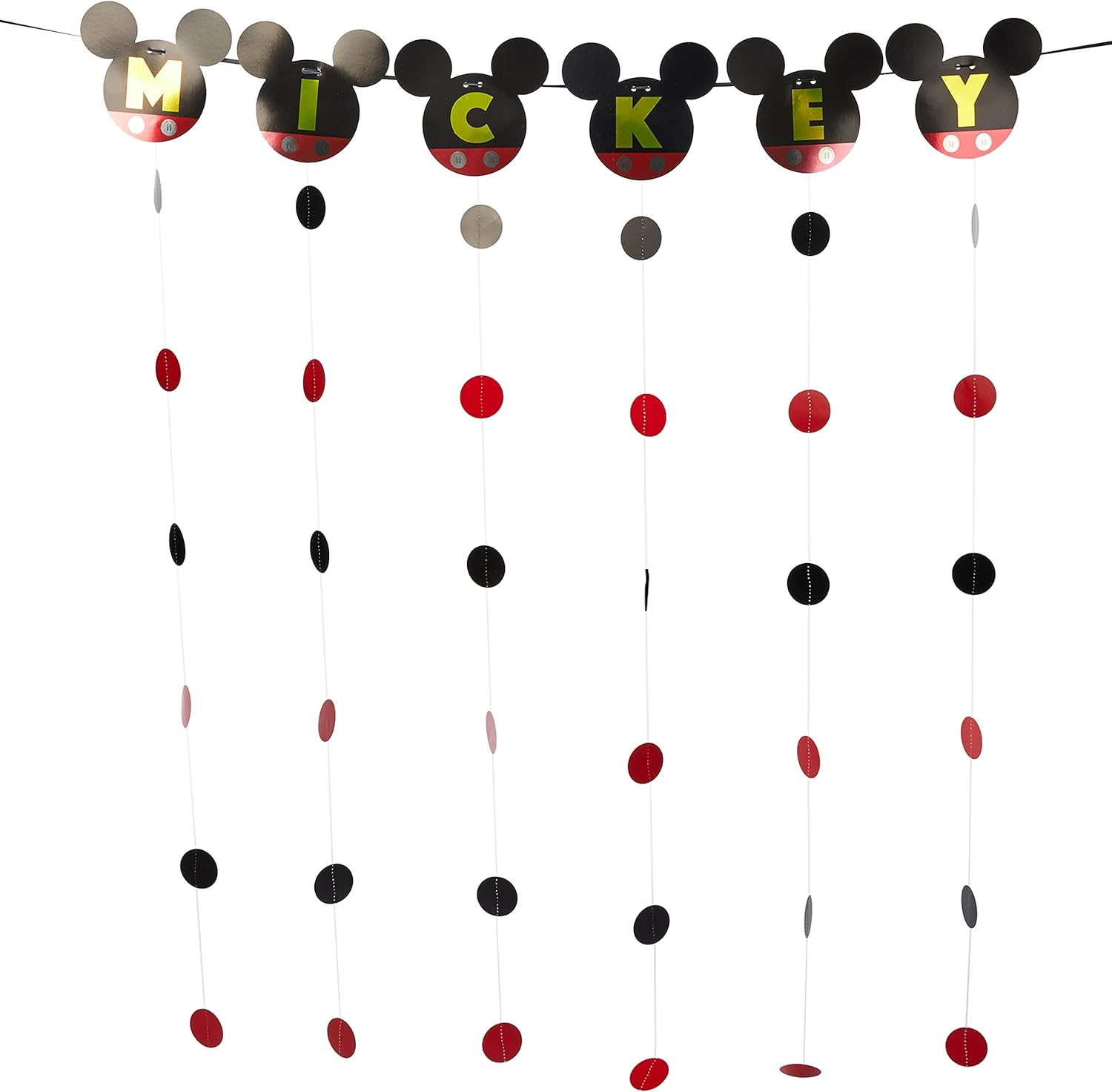 Amscan Mickey Mouse Forever Banner String Decoration Kit (Pack of 7) image number 4