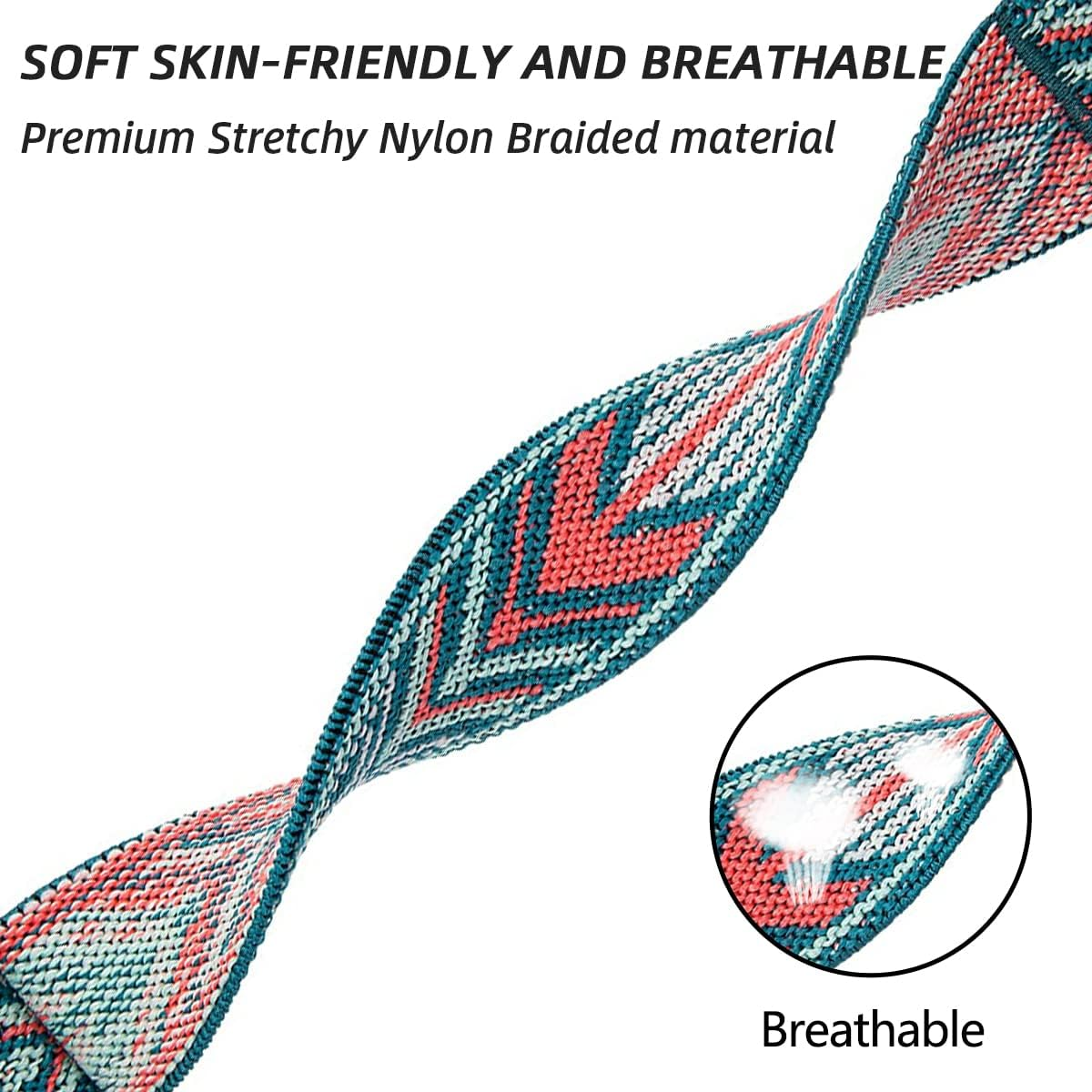 Chinbersky 5 Pack Watch Straps Compatible with Apple Watch Strap 38Mm 40Mm 41Mm 42Mm 44Mm 45Mm, Braided Elastic Stretchy Nylon Sport Solo Loop Band Replacement Straps for Iwatch Series 7/6/5/4/3/2/1