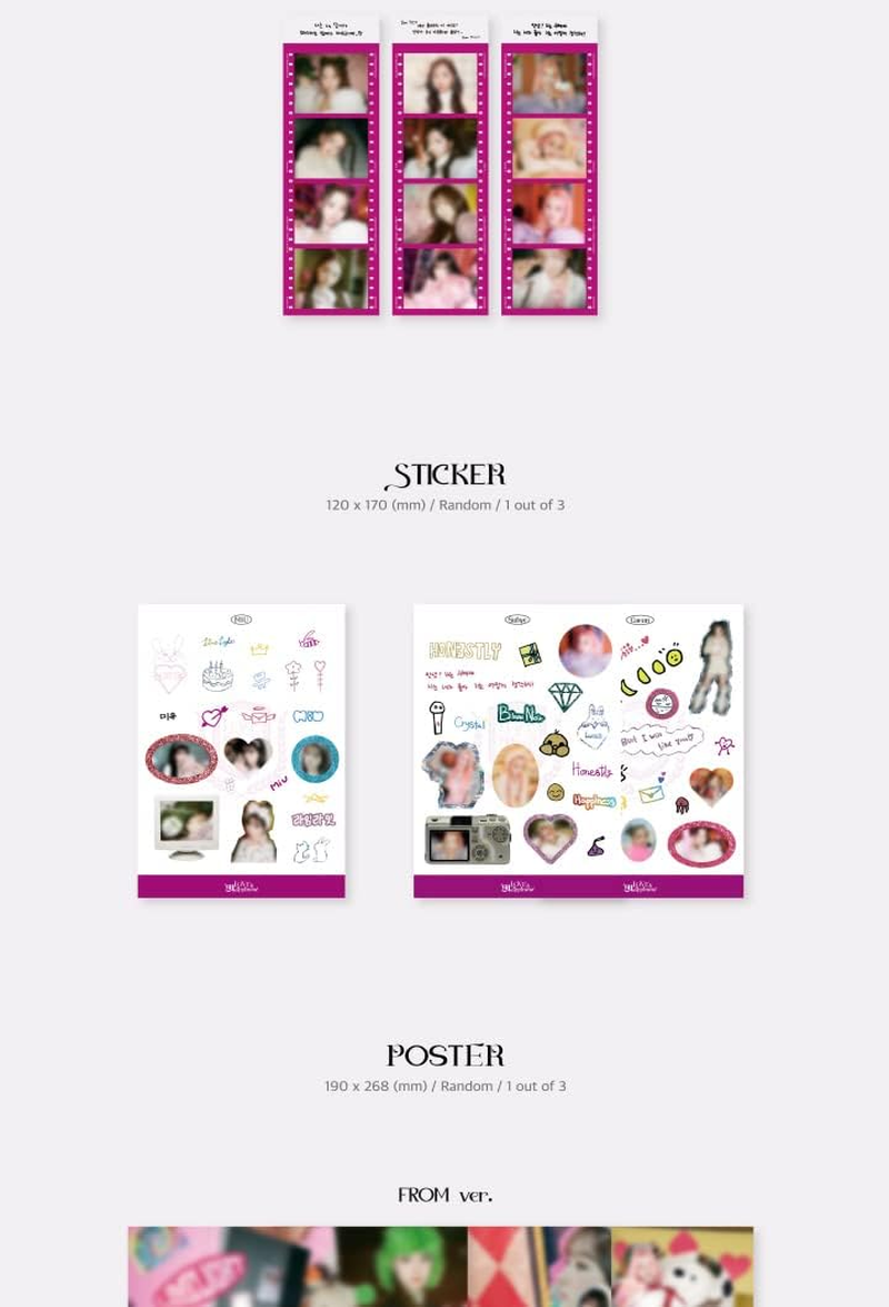 LIMELIGHT LOVE HAPPINESS Debut EP Album PROM Version Cd+144P Photobook+1P ID Card+1P Lenticular Photocard+2P Photocard+1Ea Message Film+1Ea Sticker+Tracking Kpop Sealed image number 6