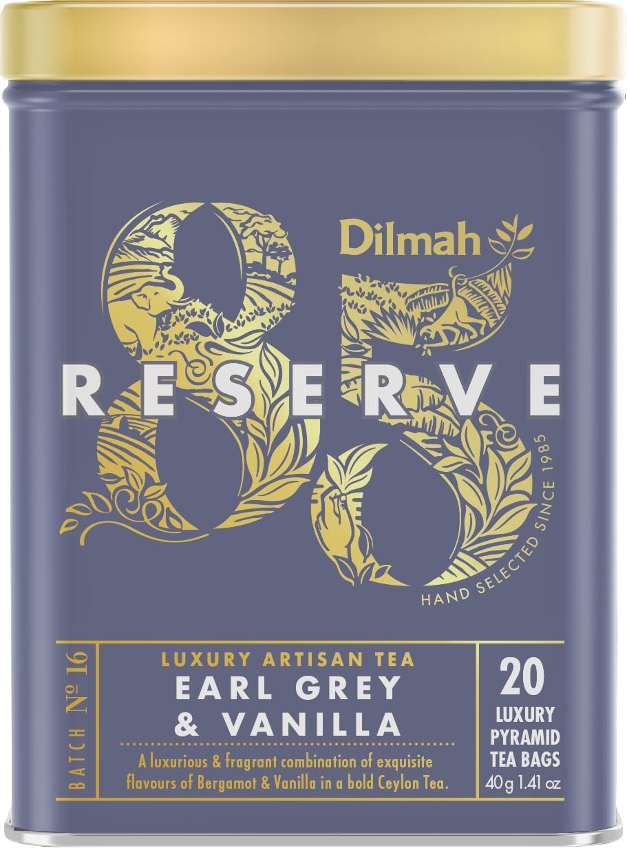 Dilmah 85 Reserve Earl Grey & Vanilla - 20 Luxury Leaf Tea Bags