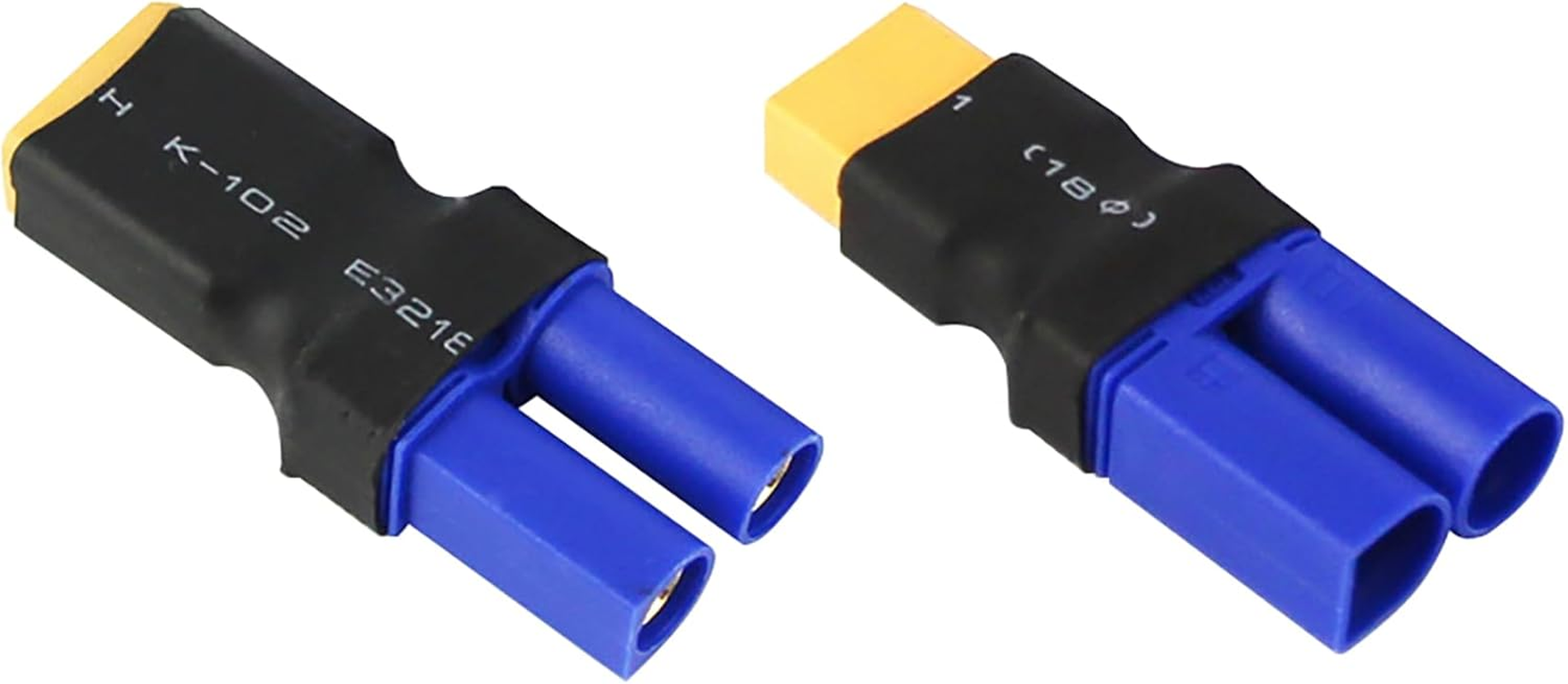 Tunghey 4Pack XT60 to EC5 Male Female Adapter, XT60 to Male Female EC5 Connector Adapter No Wires RC Lipo Battery Connectors image number 5