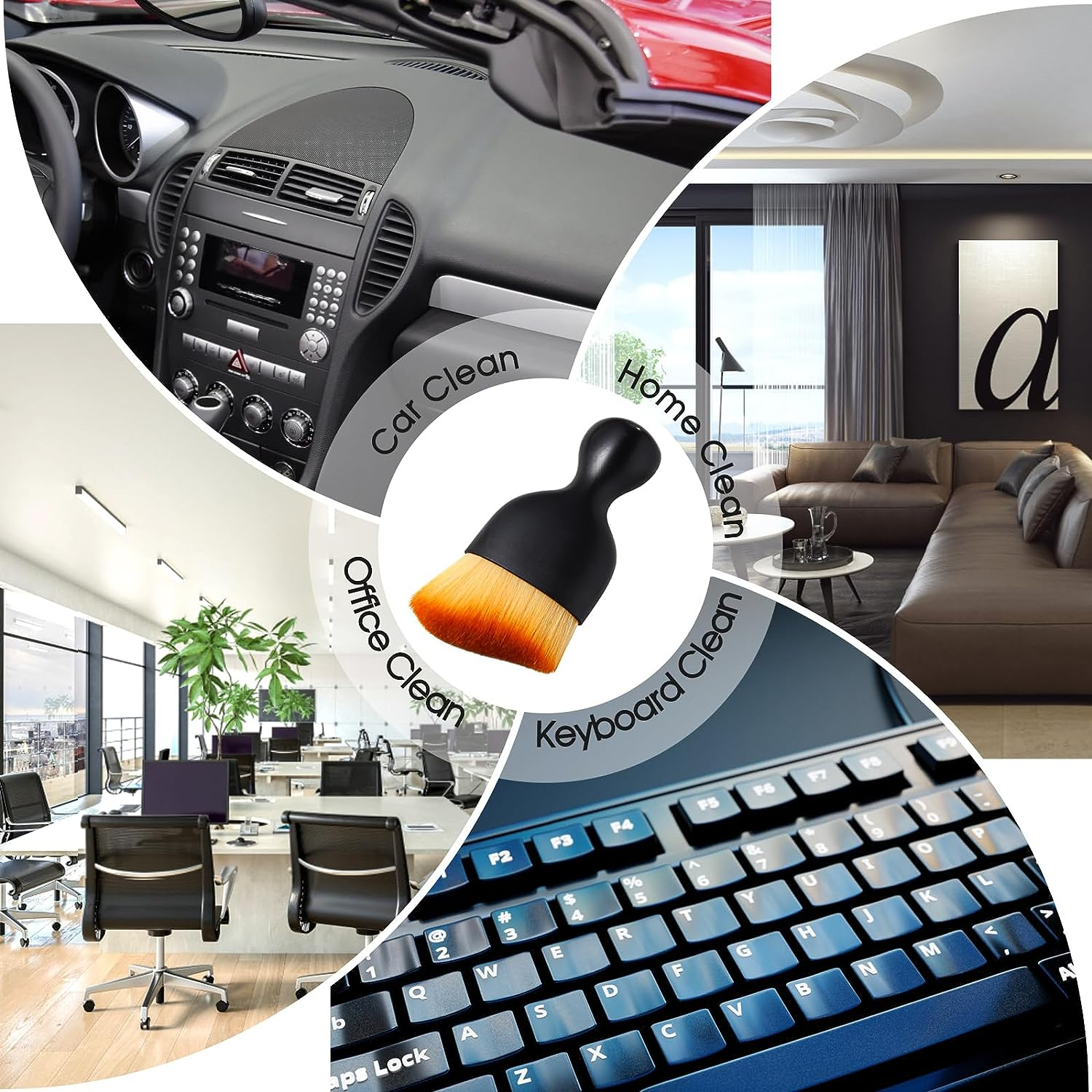 3 PCS Car Detail Dust Brush, Soft Interior Detailing Kit Tools, Dash Duster for Auto, Truck, SUV, RV Cleaning image number 5