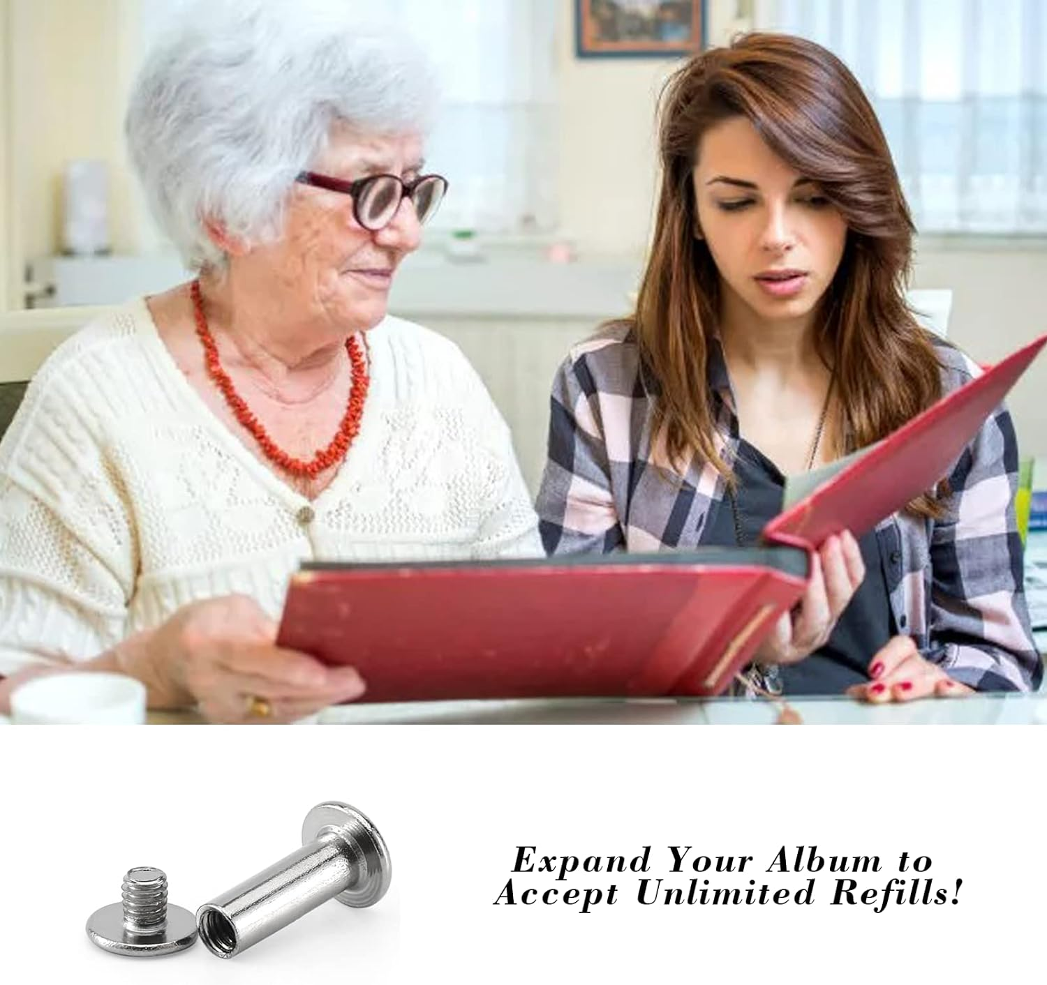 30 Pack Chicago Screws and Extention Posts for Binding Extending Scrapbook Photo Album Refill Pages Compatible with Pioneer Photo Albums (Silvery, Diameter 5Mm) image number 2