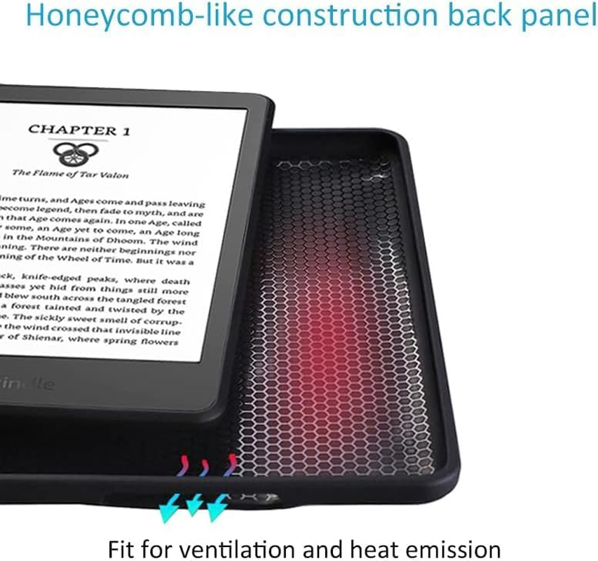 Case Compatible with 2022/2024 Kindle 11Th Generation 6 Inch W/Hand Strap, PU Leather Kindle Case 6" for Kindle 2024/2022 11Th Gen Model C2V2L3 [Auto Wake Up/Sleeping] [Hand Loop] (Black) image number 1