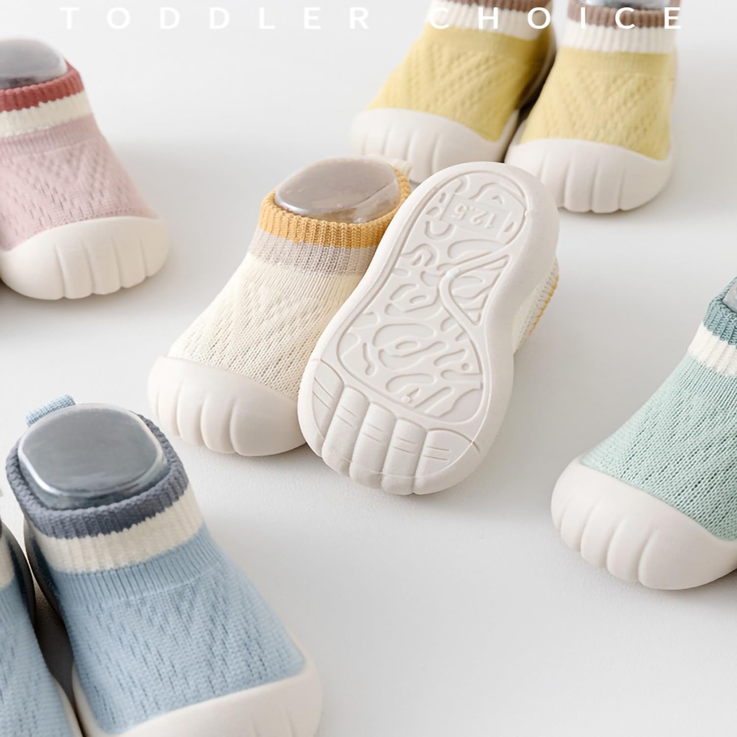 Baby Shoes First Walking & Walker Slip-On Soft Sole Non-Slip Sock Sneakers Infant Floor Slippers Toddler Shoes Lightweight Breathable for Boys Girls Early Walkers image number 4