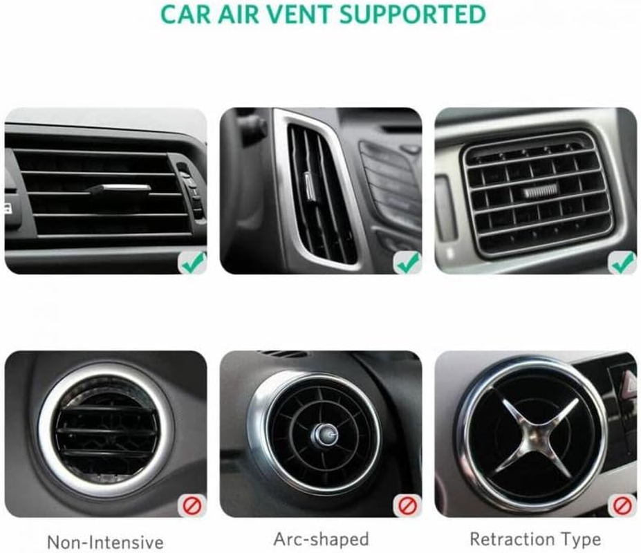Universal Car Air Vent Mount Holder Cradle Stand Bracket for Mobile Cell Phone, for Mobile Phones 4.0-6.0 Inches, Ideal for GPS and Hands-Free Use image number 5