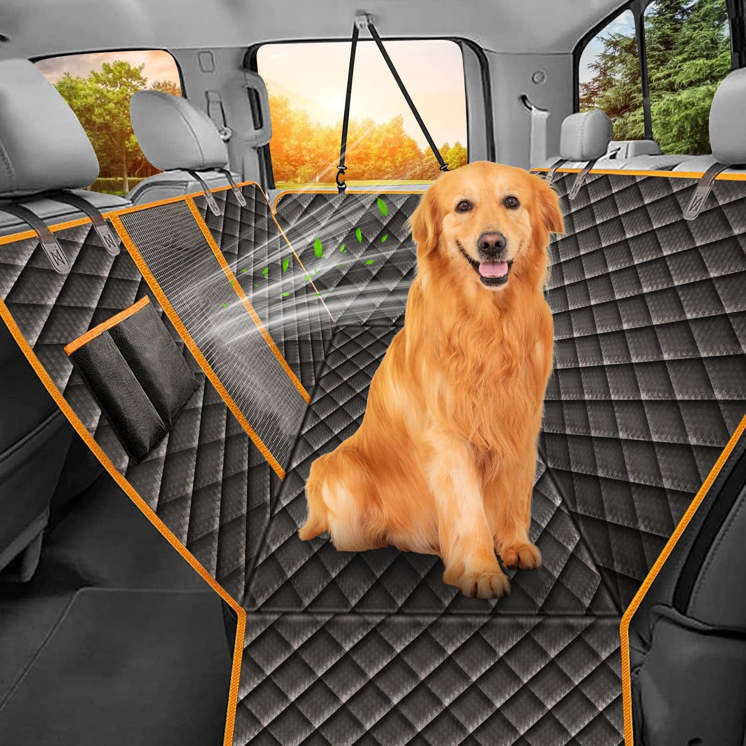 Dog Car Protector, Car Seat Cover, Waterproof Pet Seat Cover Protector for Car, Dog Car Seat Protector for Back Seat, Dog Cover Seat Compatible with Tesla Model 3, Truck＆Suv image number 2