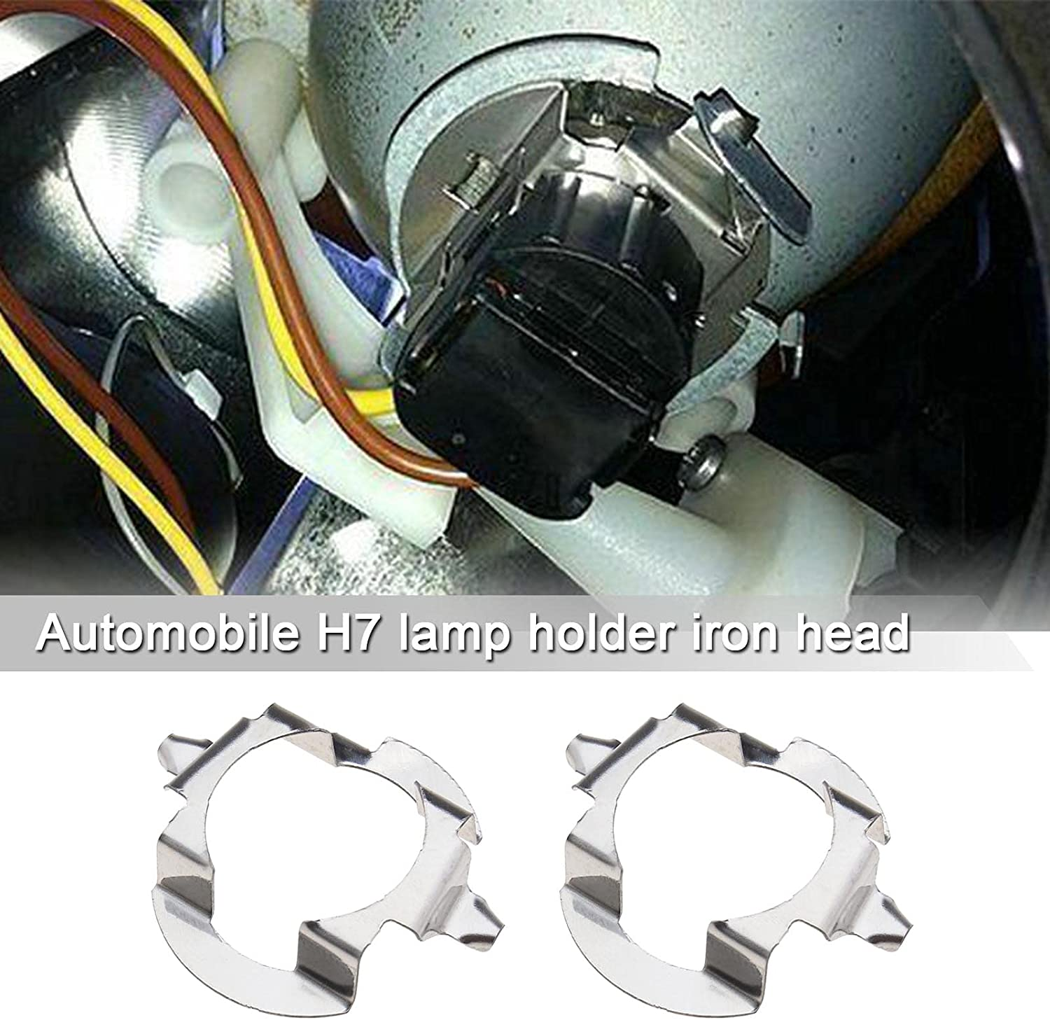 SING F LTD 2Pcs H7 LED Headlight Bulb Retainers Holder Adapter Compatible with Jetta Compatible with Benz image number 3
