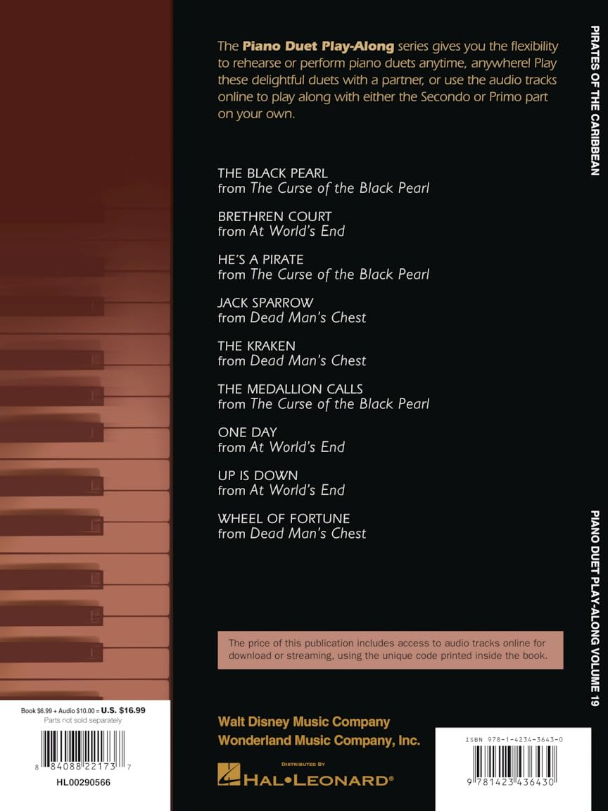 Pirates of the Caribbean - Piano Duet Play-Along Volume 19 Book/Online Audio: Piano Duet Play-Along Volume 19 Nfmc 2020-2024 Selection image number 3