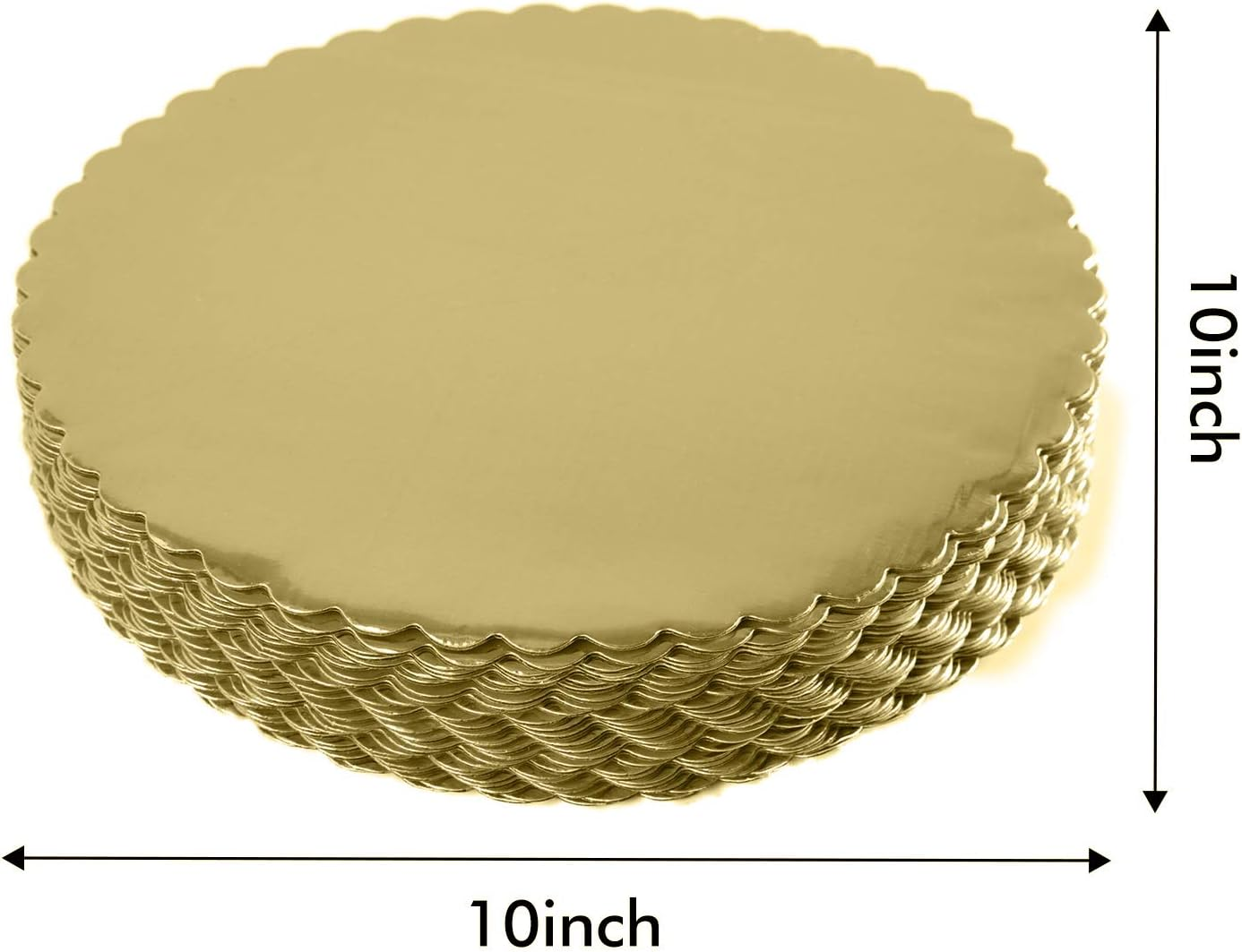 [25Pcs] 10" Gold Cakeboard Round,Disposable Cake Circle Base Boards Cake Plate round Coated Circle Cakeboard Base 10Inch,Pack of 25 image number 5