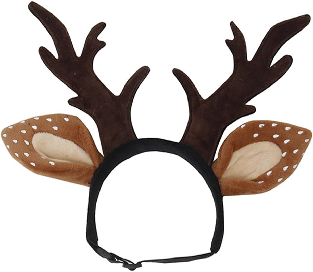 Adjustable Christmas Pet Deer Antlers Headbands Dog Reindeer Head Band Elk Headwear Cosplay Costume for Cat Puppy Pet &hellip; (Antlers, L) image number 1