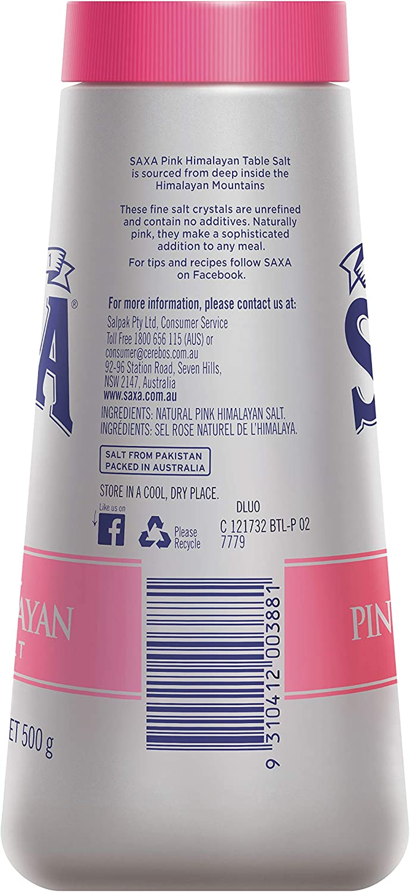 Saxa Pink Table Salt 500 G image number 2