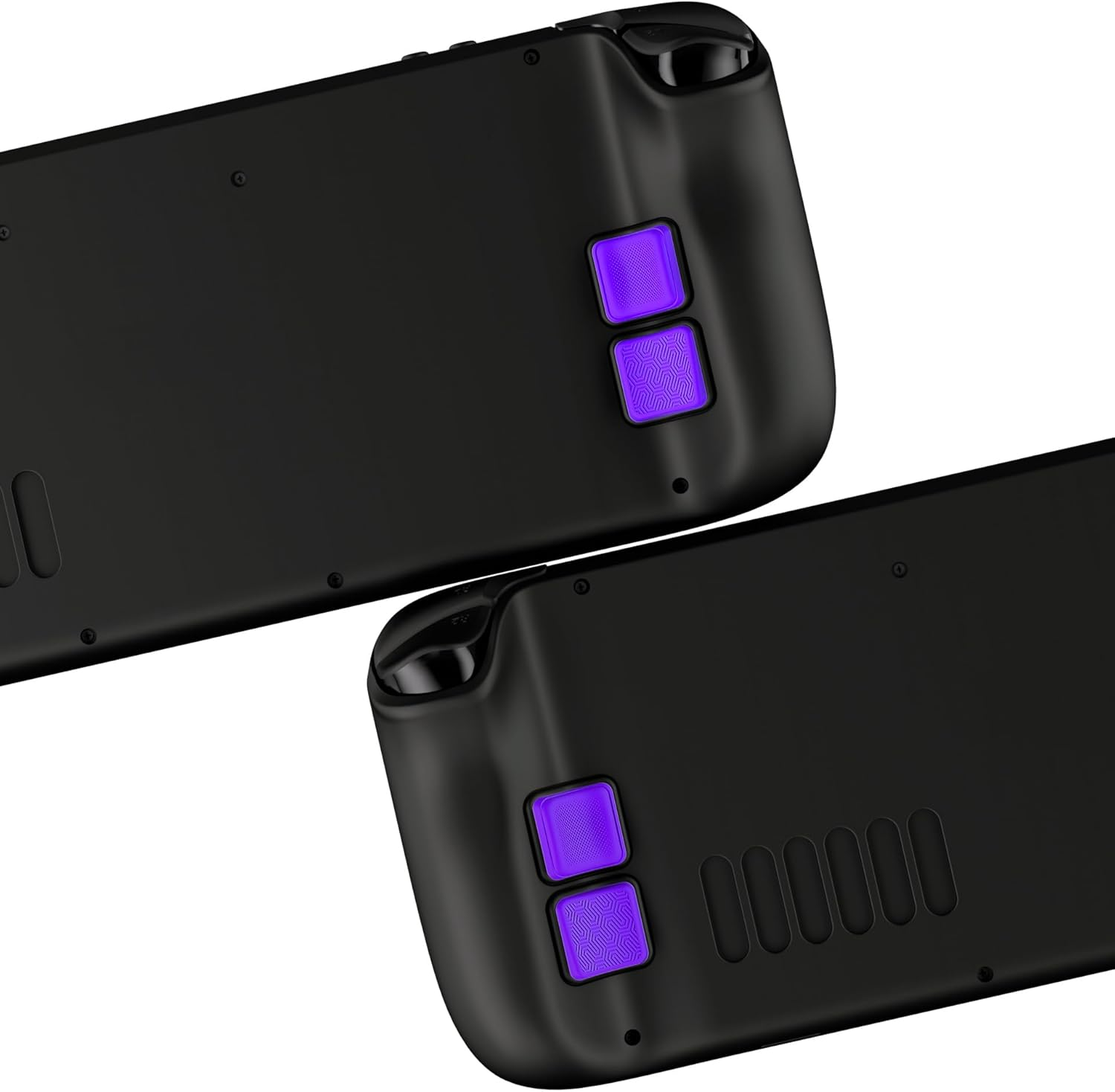 Playvital Mix Version Back Button Enhancement Set for Steam Deck LCD, Grip Improvement Button Protection Kit for Steam Deck OLED - Streamlined & Studded Design - Purple image number 3