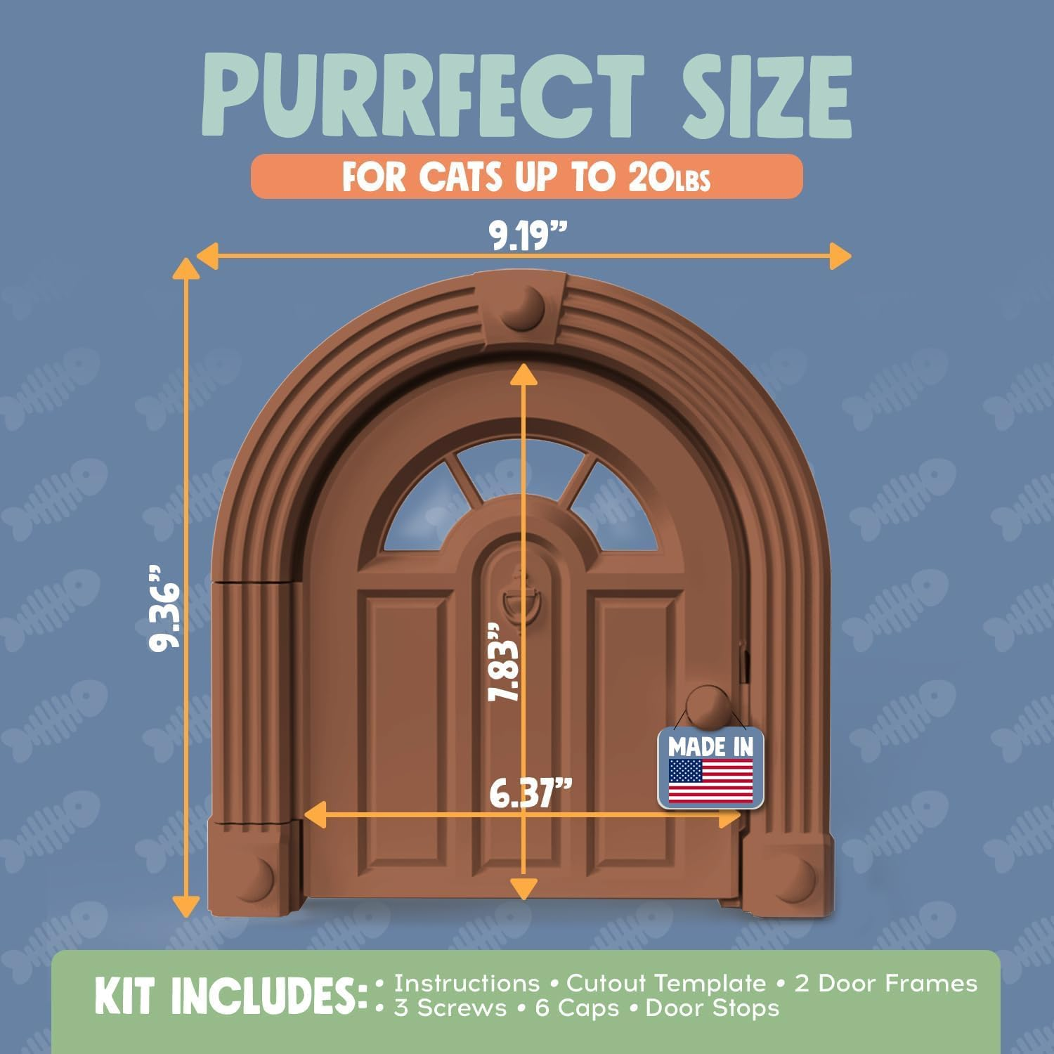Easy Install Cat Flap - DIY Setup, No Training Needed, Suitable for Cats up to 20 Lbs - Secured Installation in Minutes image number 5