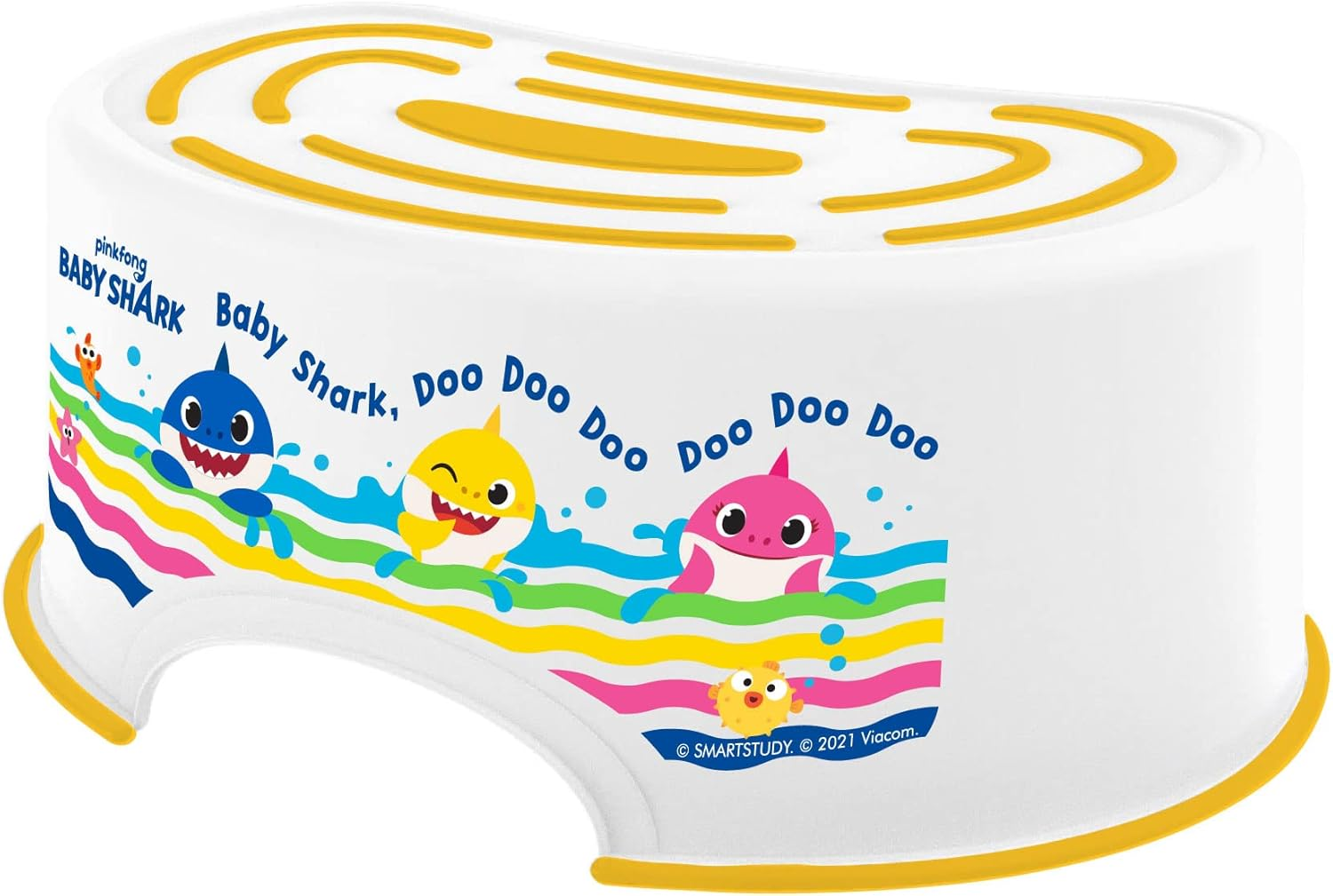 Baby Shark Toilet Training Step Stool, White, One Size image number 1