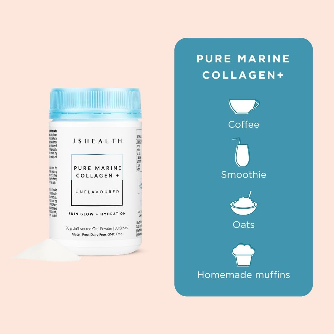 Pure Marine Collagen Powder| Unflavoured Collagen Powder | Marine Collagen | Hydrolysed Collagen for Drinks | (90 G Tub) image number 1