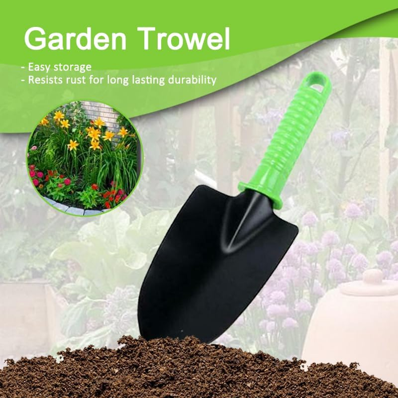 Leona Co 3PCS Garden Hand Tools - Fork, Trowel & Rack Lightweight Durable Garden Tools for Planting, Weeding, and Cultivating image number 2