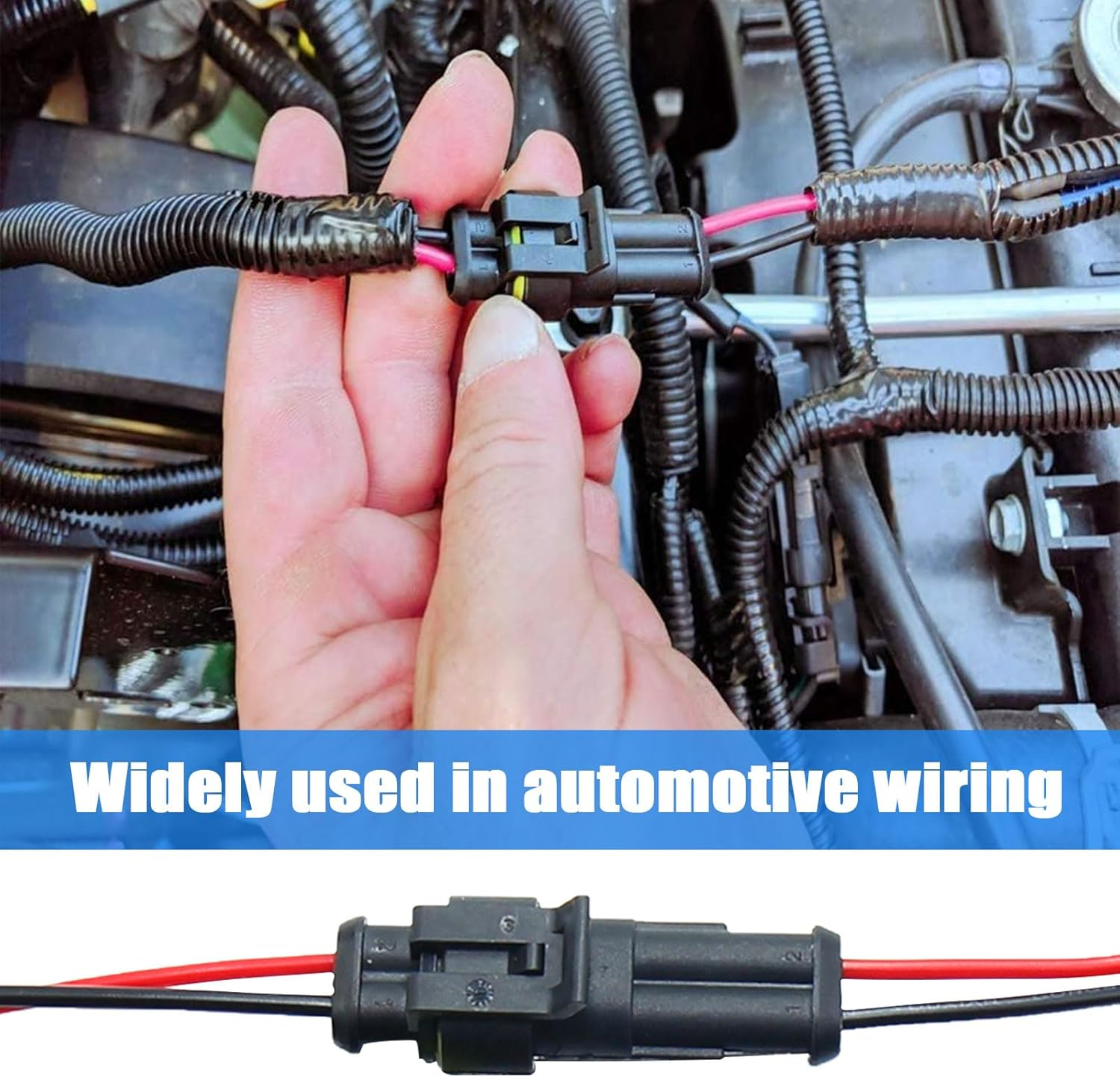 10 Sets 2 Pin Car Terminals Plug Male Female Waterproof Automotive Connectors Disconnect Wiring Car Electrical Wire Sealed Connector Plug Cable 12V Kit Marine Truck Boat Motorcycle