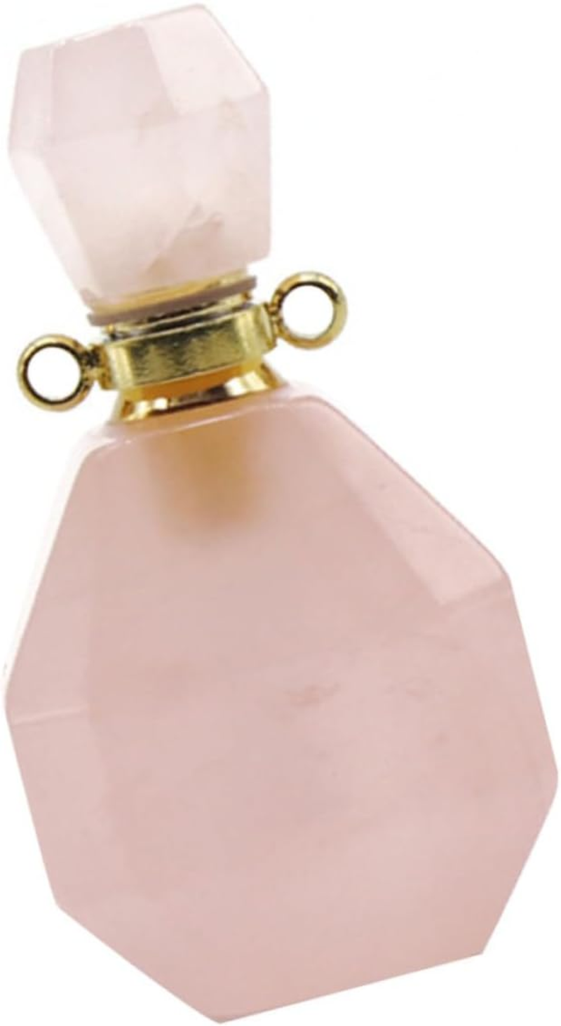 Yardenfun Essential Oil Perfume Travel Bottle Fluorite Crystal Pendant Jewelry Decor Mini Wishing Bottle Necklace Aromatherapy Accessory for Women image number 6