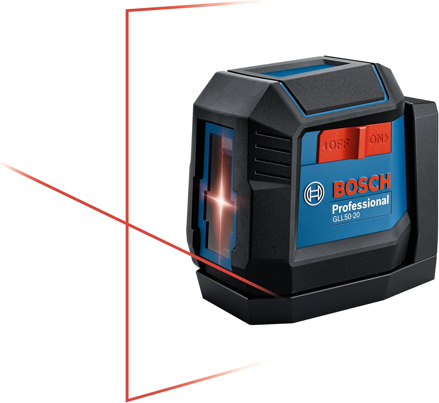 BOSCH GLL50-20 Cross Line Laser, Self Leveling, 50Ft Range and Magnetic Laser Mount image number 4