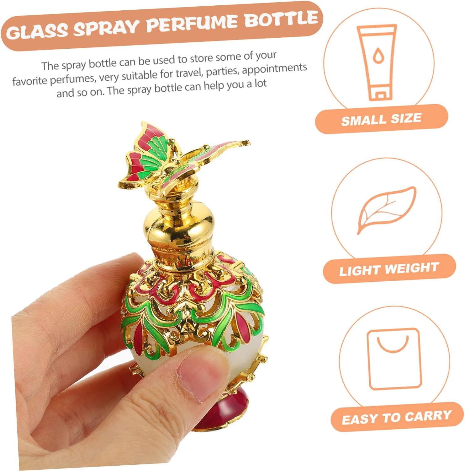 FOMIYES Perfume Sample Bottle Empty Flavor Bottles for Essential Oil Cosmetic Liquid Storage for Travel Decorative Handicraft Random Color image number 5