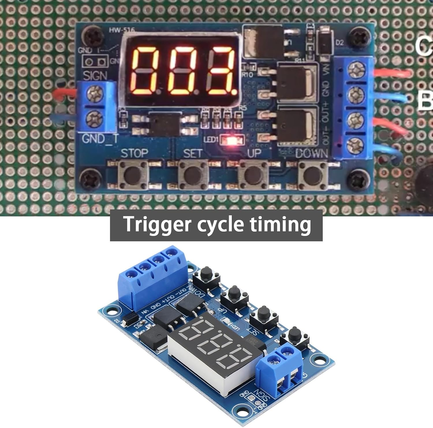 2Pcs DC5-36V Multi Function Delay Relay Module Dual MOS Trigger Digital LED Relay Board Cycle Delay Switch Timer Delay Controlling DC Motors Lights image number 3