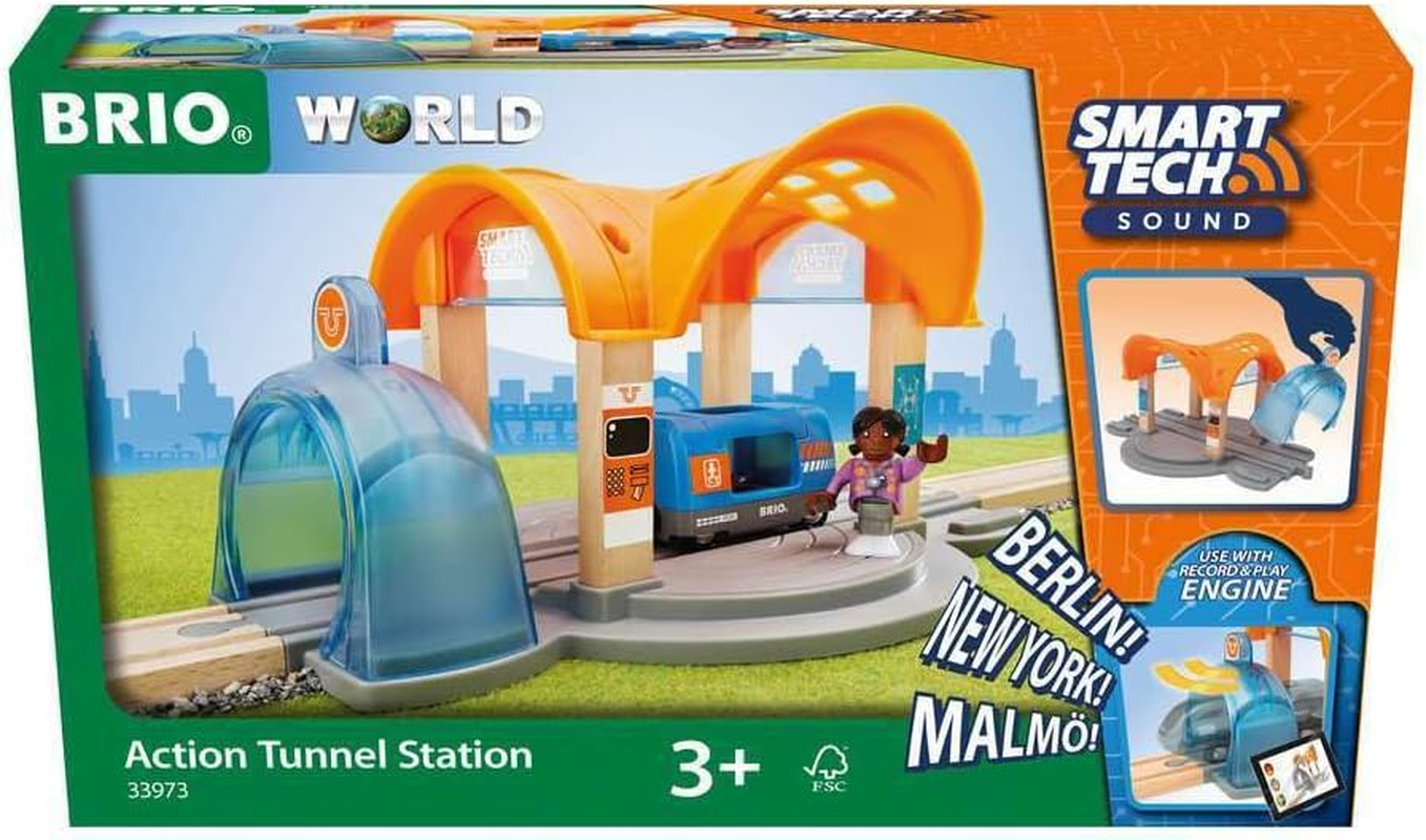 BRIO 33973 Smart Tech Action Tunnel Station for Kids Age 3+ &ndash; Interactive Train Playset with Lights & Sounds image number 5