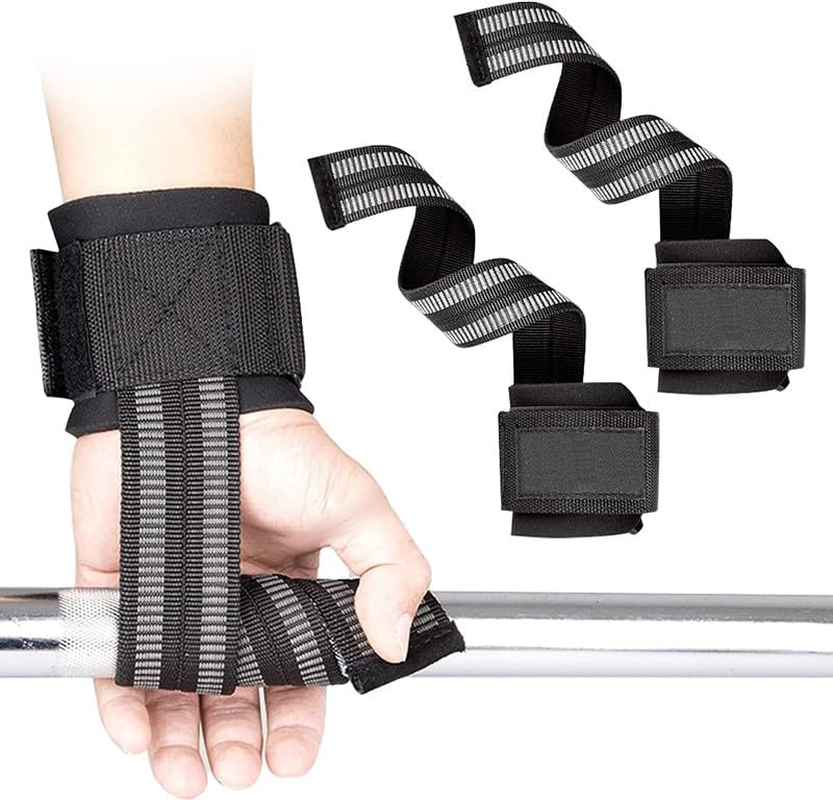 Weight Lifting Straps,1Pair Weightlifting Wrist Straps, Padded Weight Lifting Straps Gym Straps Wrist Support Straps,Lifting Wrist Straps, Non-Slip Deadlift Straps Power Lifting Grips for Bodybuilding image number 2