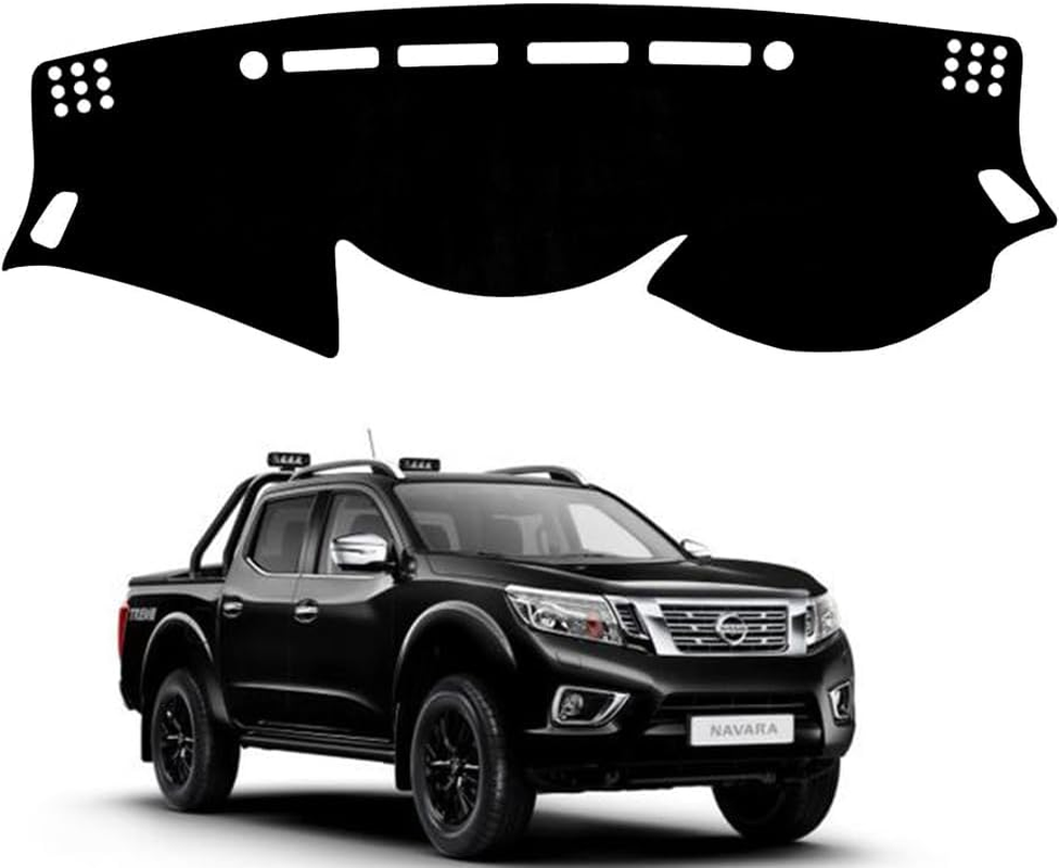 Evervenz Dash Mat for Nissan Navara 2015 2016 2017 2018 2019 2020 2021 2022 2023 2024 2025 Microfiber Leather（Without HUD） Dash Cover Dashboard Cover Navara02