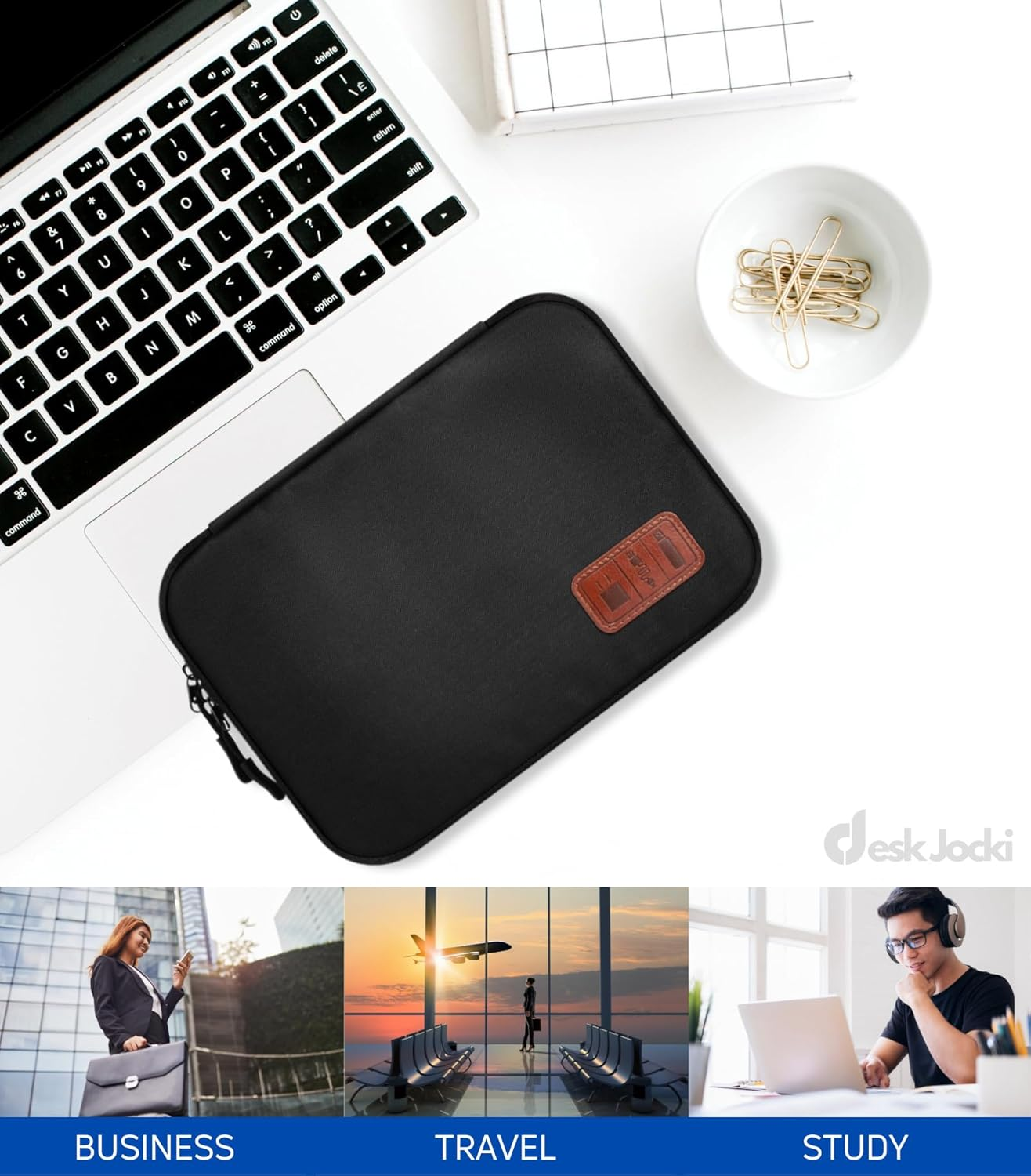 Cable Organiser Bag, Electronic Organizer Bag, Double Layer Travel Case Bag/Pouch for Electronics, Waterproof Pouch for Cables with Sd Card Slots, USB Cable Organizer (Black Small) image number 1