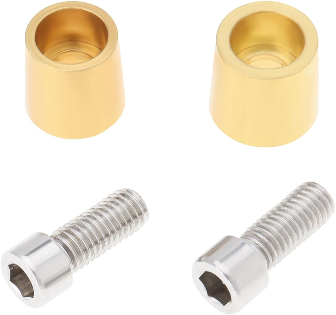 Emsea 1 Pair M8 Brass Battery Pole Adapter M8 Battery Terminal Connector Brass Positive or Negative Battery Cable Clamps for Lithium Car Batteries