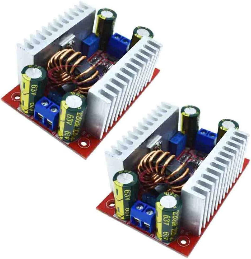 Reland Sun 2Pcs DC 400W 15A Step up Boost Converter Constant Current Power Supply LED Driver 8.5-50V to 10-60V Voltage Charger Step up Module image number 1
