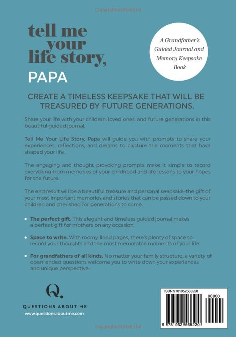 Tell Me Your Life Story, Papa: a Grandfather&rsquo;S Guided Journal and Memory Keepsake Book image number 1