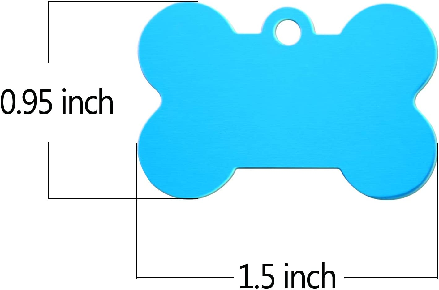 30 PCS Blank Dog Tags，Pet ID Tag Bone Shape, Aluminum Alloy for Dogs and Cats Pet ID Tag(38Mm) image number 2