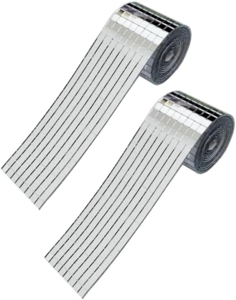 3200 Pieces 5 X 5 Mm Self-Adhesiveglass Mirror Mosaic Tiles Small Square Mirror,Self-Adhesive Mosaic Tiles Square Glass Mirrors, for Crafthome Decorations(Silver) image number 3