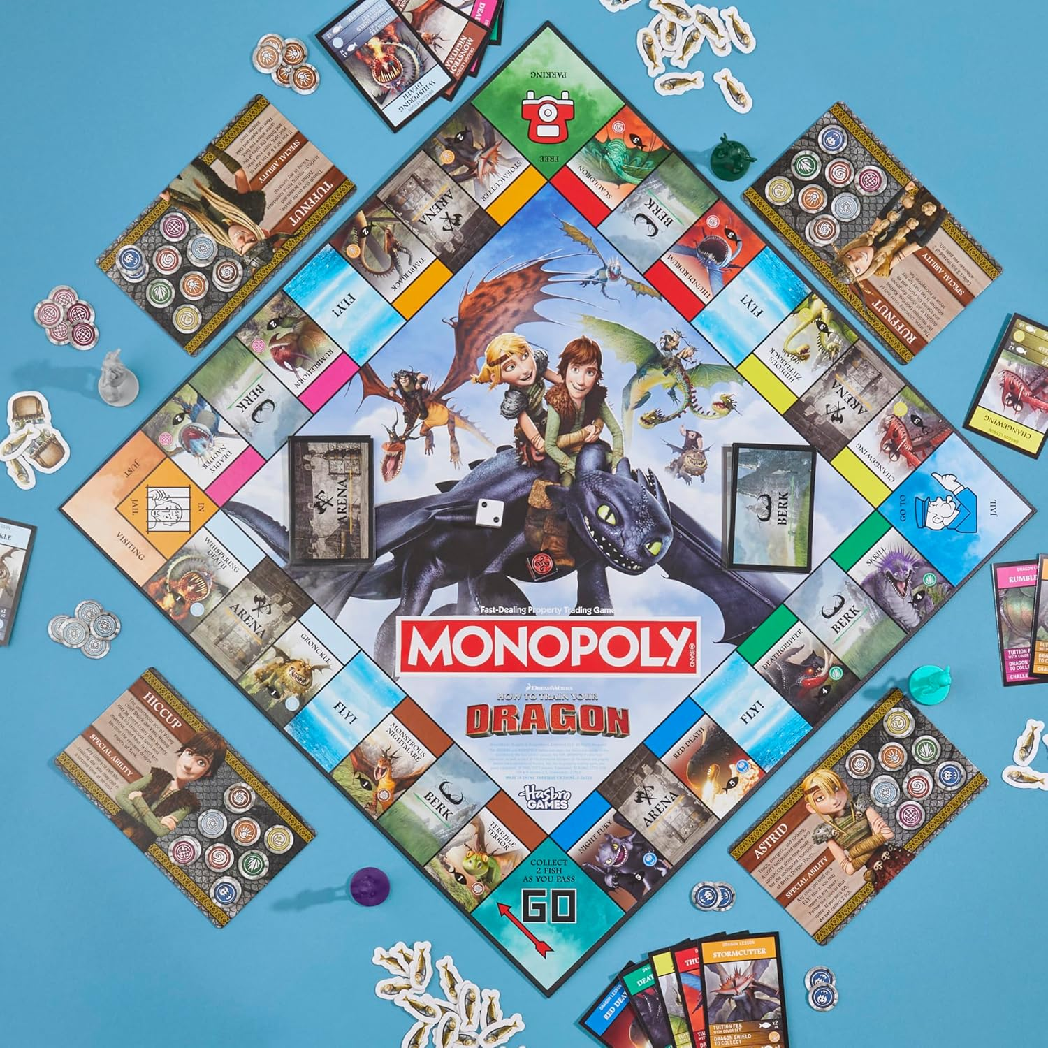 Hasbro Gaming Dreamworks How to Train Your Dragon Edition Monopoly Board Game | Ages 8+ | 2 to 4 Players | 45 Mins. | Fun Family Games for Kids, Teens, and Adults | Kids Gifts image number 3