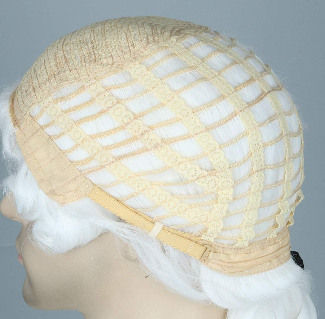 Topcosplay Men or Women Colonial Historical Judge Costumes Wig White Halloween Party Wigs image number 4
