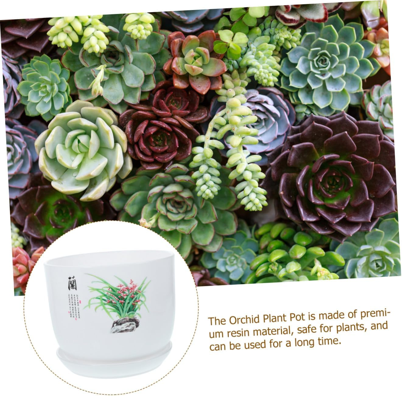 2Pcs Resin Plant Pots Indoor Planters Drainage Garden Supplies Plant Nursery Pots for Home Decor image number 1