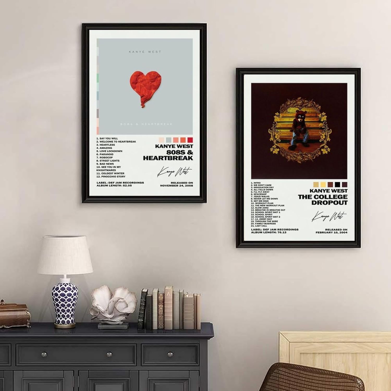 Wall Art Kanye Music West Poster Poster a Set of 2 Canvas Posters Room Aesthetic Festival Gift Family Bedroom Decor Wall Art Home24X36Inch(60X90Cm) Style image number 3