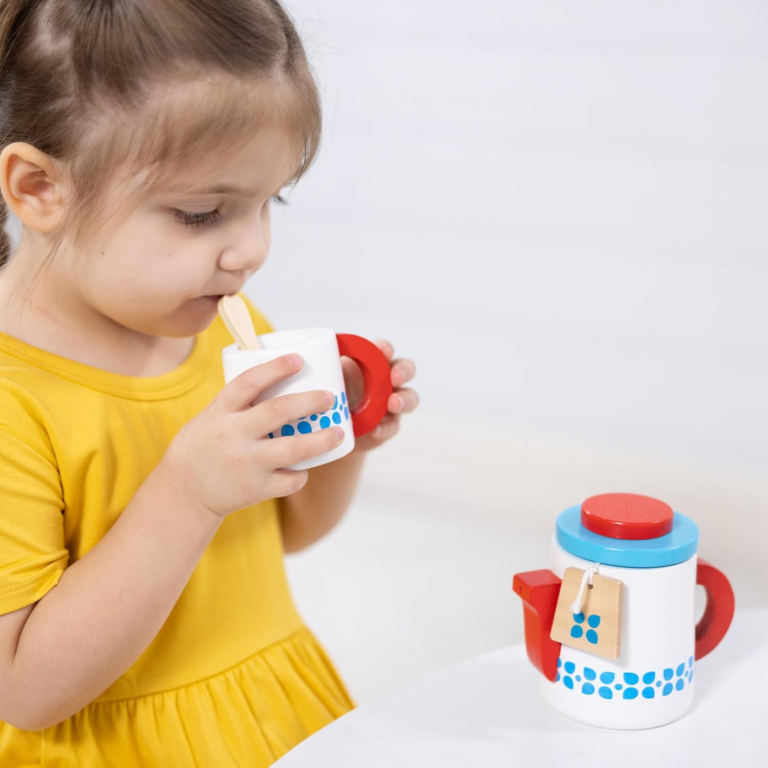 Melissa and Doug - Wooden Steep & Serve Tea Set image number 6