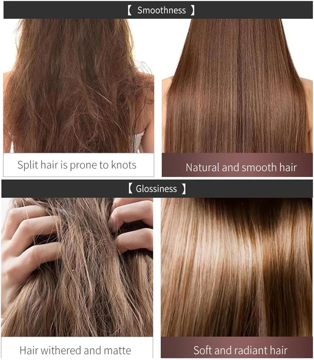 Hair Straightener Mask with Deep Repair,5 Seconds to Restore Soft Hair,Collagen Hair Mask for Moisturization, for Dry & Damaged Hair image number 1