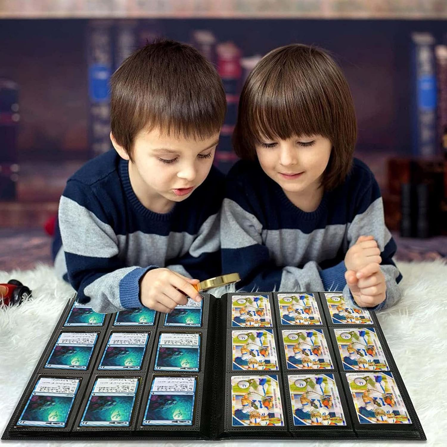 9 Pocket Trading Card Binder Holder, Collector Album with Sleeves, 20 Pages, Protect and Organize up to 360 Cards image number 3